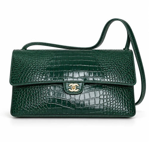 Chanel alligator flap bag